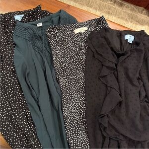 Women’s Long Sleeve Blouse BUNDLE of 4 CeCe, Loft, Old Navy Size M